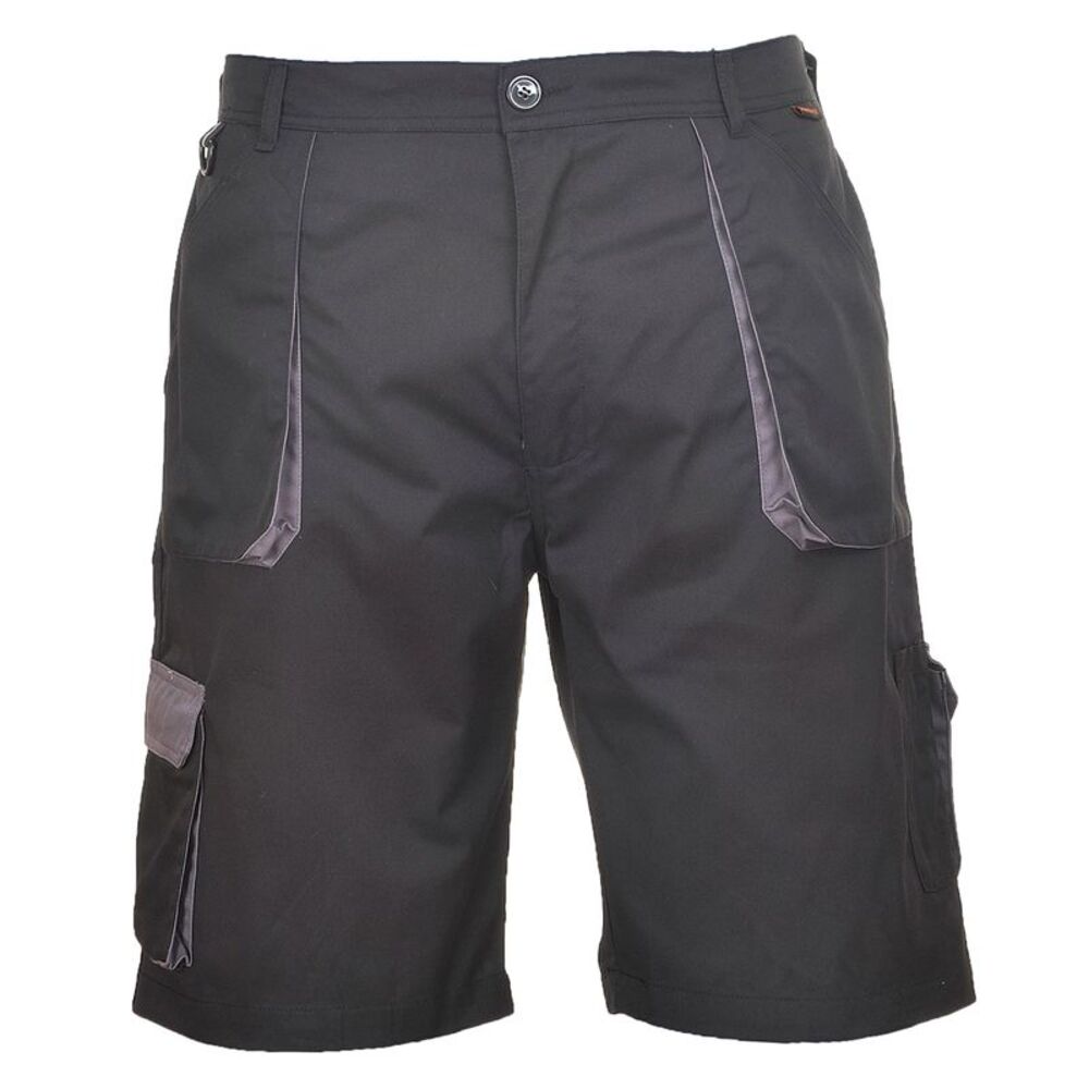 Portwest Mens Contrast Casual Work Cargo Shorts /Bottoms Workwear Sizes  / Black